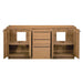 Avanity Parker 72 Double Sink Teak Bathroom Vanity Natural Teak Cabinet Only Front View