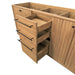 Avanity Parker 72 Double Sink Teak Bathroom Vanity Natural Teak Cabinet Only Open Drawer