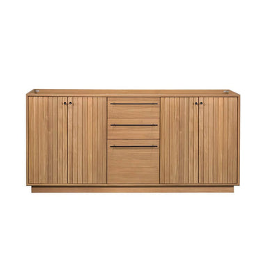 Avanity Parker 72 inch Double Sink Teak Bathroom Vanity Natural Teak Cabinet Only