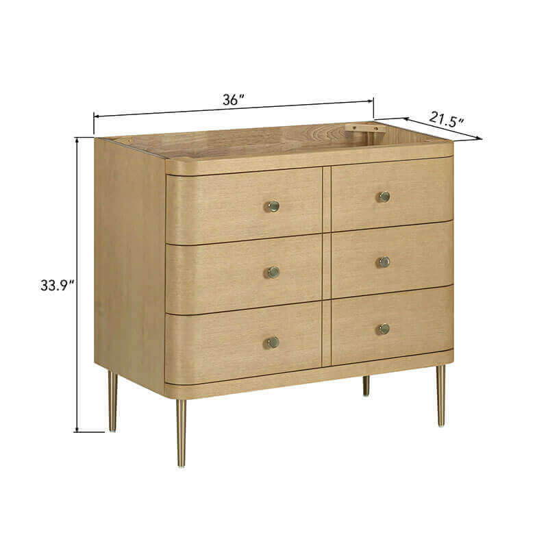 Avanity Serena 36 Inch Single Vanity Freestanding White Oak Cabinet Only Dimension
