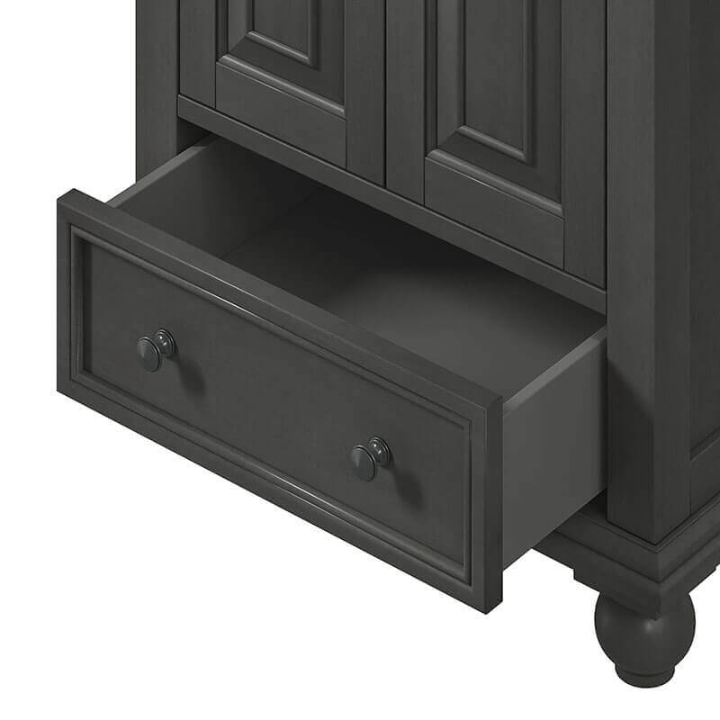 Avanity Thompson 24 Inch Single Vanity Charcoal Glaze Cabinet Only Open Drawer