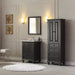 Avanity Thompson 24 Single Vanity Charcoal Glaze Cabinet Only Corner View