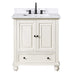 Avanity Thompson 30 Inch Single Vanity French White in Cala White Engineered Stone Front View