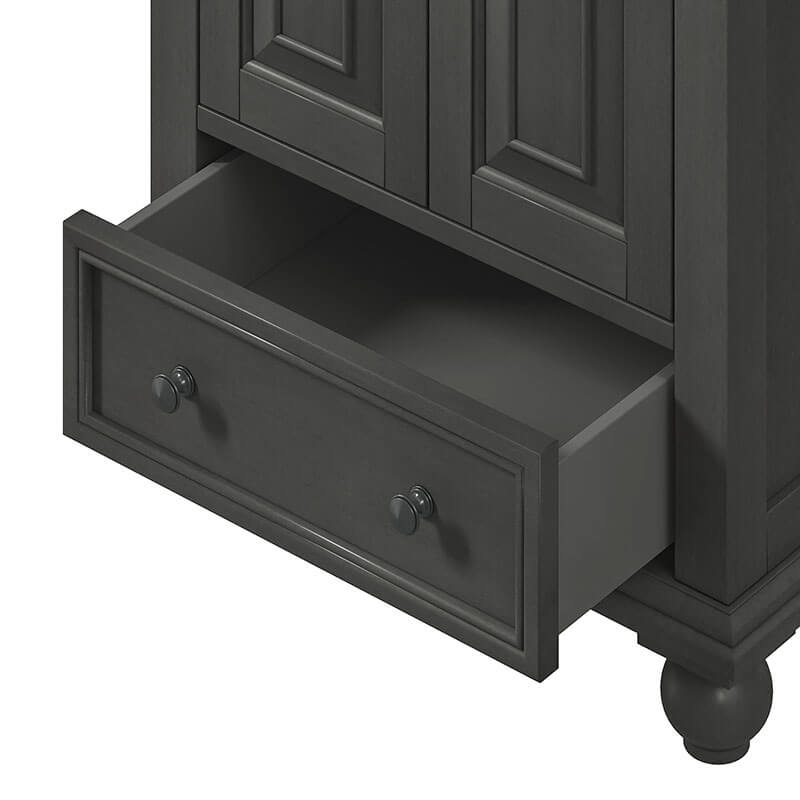 Avanity Thompson 30 Single Vanity Charcoal Glaze Cabinet Only Drawer Close Up