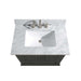 Avanity Thompson 30 Single Vanity Charcoal Glaze in Carrara White Marble