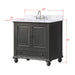 Avanity Thompson 36  Inch Single Vanity Charcoal Glaze in Cala White Engineered Stone Dimension