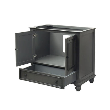 Avanity Thompson 36  Single Vanity Charcoal Glaze Cabinet Only Open