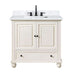 Avanity Thompson 36  Single Vanity French White in Cala White Engineered Stone Front View