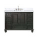Avanity Thompson 48 Inch Single Vanity Charcoal Glaze in Cala White Engineered Stone Front View
