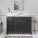 Avanity Thompson 48 Inch Single Vanity Charcoal Glaze in Carrara White Marble