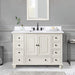 Avanity Thompson 48 Inch Single Vanity French White in Cala White Engineered Stone Front View