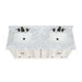 Avanity Thompson 60 Double Vanity French White in Carrara White Marble