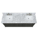 Avanity Thompson 72 Double Vanity Charcoal Glaze in Carrara White Marble