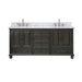 Avanity Thompson 72 Inch Double Vanity Charcoal Glaze in Carrara White Marble Front View