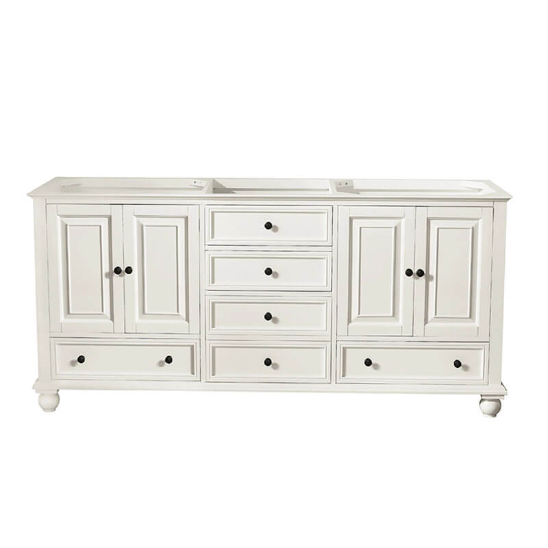 Avanity Thompson 72 Inch Double Vanity French White Cabinet Only