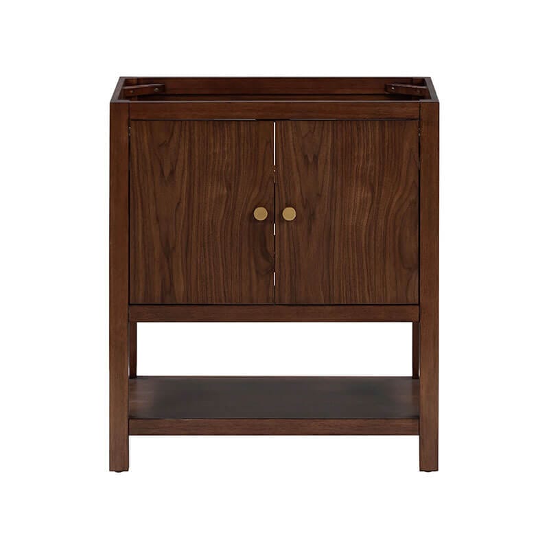 Avanity Zoe 30 inch Single Sink Bathroom Vanity Walnut Cabinet Only