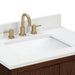 Avanity Zoe 30 inch Single Sink Bathroom Vanity Walnut in White Quartz