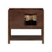 Avanity Zoe 36 inch Single Sink Bathroom Vanity Walnut Cabinet Only Back View