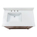 Avanity Zoe 36 inch Single Sink Bathroom Vanity Walnut in White Quartz