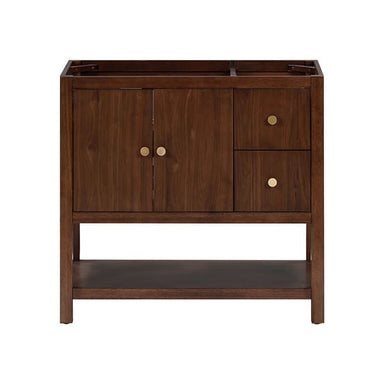 Avanity Zoe 36 Single Sink Bathroom Vanity Walnut Cabinet Only