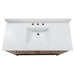 Avanity Zoe 48 inch Single Sink Bathroom Vanity Walnut in White Quartz