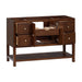 Avanity Zoe 48 Single Sink Bathroom Vanity Walnut Cabinet Only Open