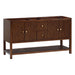 Avanity Zoe 60 Double Sink Bathroom Vanity Walnut Cabinet Only Corner View