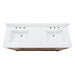 Avanity Zoe 60 Double Sink Bathroom Vanity Walnut in White Quartz
