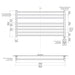 Avento 35.5" x 19" Towel Warmer Technical Drawing