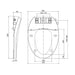 axent elongated v shape intelligent bidet seat dimensions