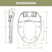 B0400 Bidet Toilet Seat Dimensions