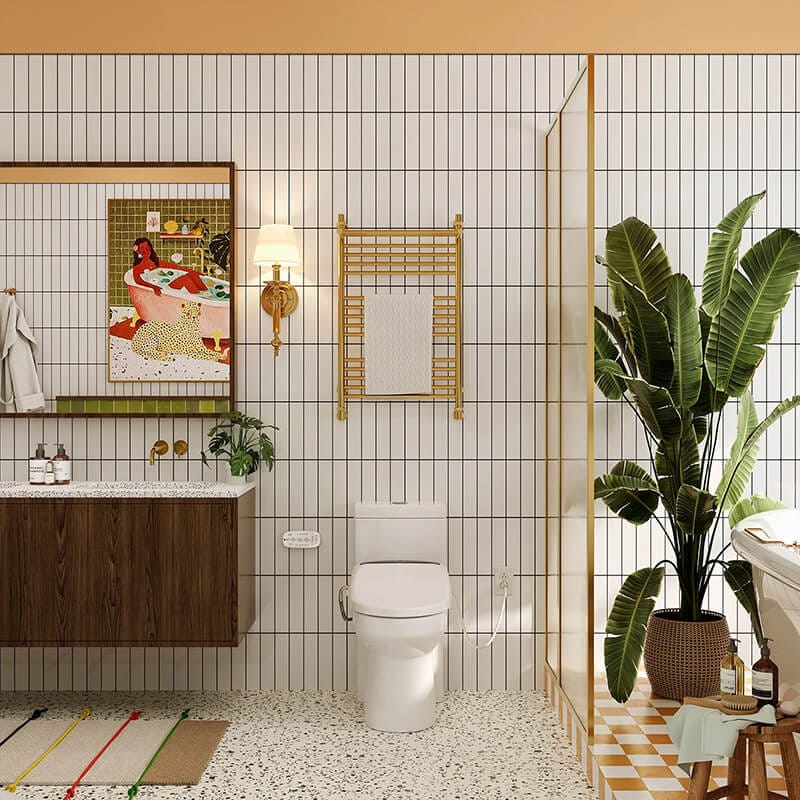 B0503 Bidet Toilet Seat Front View Lifestyle