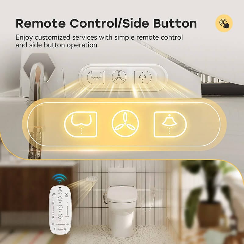 B0503 Bidet Toilet Seat With Remote Control and Side Button