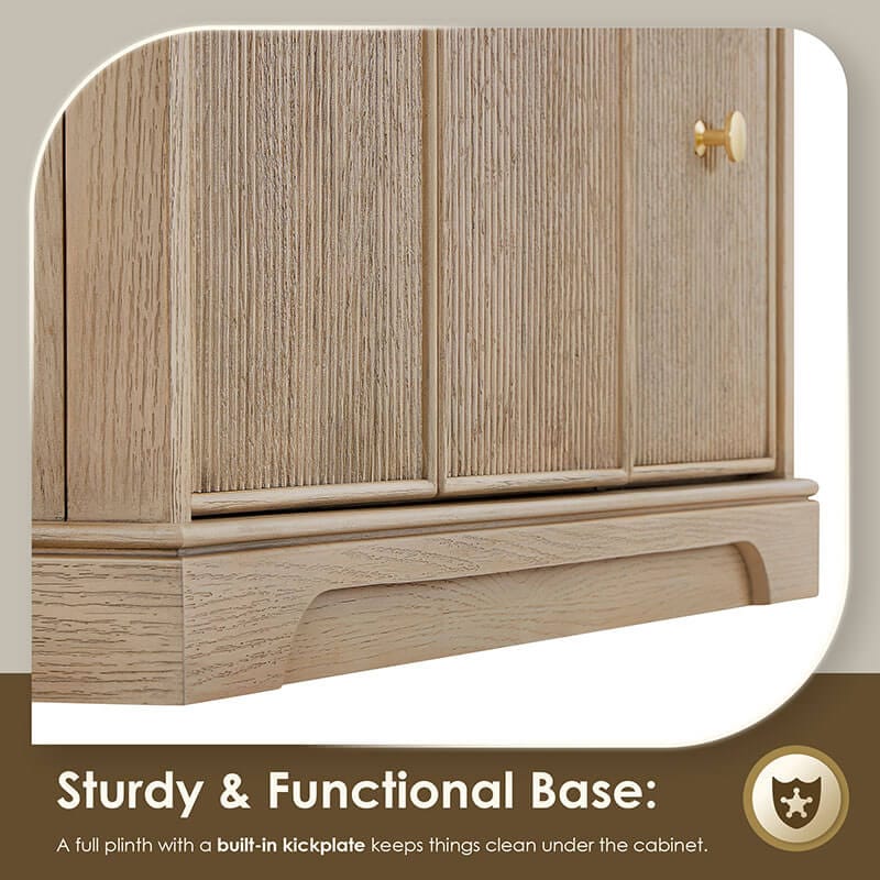 Barnett 36 inch Single Bathroom Vanity with Top Natural Oak Base