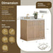 Barnett 36 Single Bathroom Vanity with Top Natural Oak Dimension