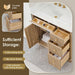 Barnett 36 Single Bathroom Vanity with Top Natural Oak Sufficient Storage