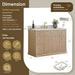 Barnett 48 Single Bathroom Vanity with Top Natural Oak Dimension