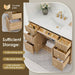Barnett 48 Single Bathroom Vanity with Top Natural Oak Suffient Storage