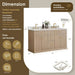Barnett 60 Double Bathroom Vanity with Top Natural Oak Dimension