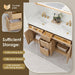 Barnett 60 Double Bathroom Vanity with Top Natural Oak Sufficient Storage