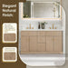 Barnett 60 inch Double Bathroom Vanity with Top Natural Oak Elegant Finish