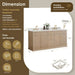 Barnett 72 Double Bathroom Vanity with Top Natural Oak Dimension