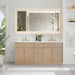 Barnett 72 Double Bathroom Vanity with Top Natural Oak Front View