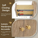 Barnett 72 inch Double Bathroom Vanity with Top Natural Oak Hardware