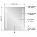 Bela Led Lighted Mirror Dimensions