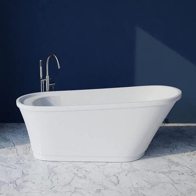 Bella B6630 66 x 30 Freestanding Soaker Tub Metallic Floor-Mounted Faucet