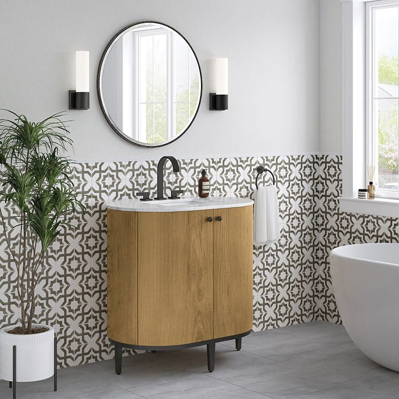 Bellamy 36" Single Vanity Rustic Oak Side View