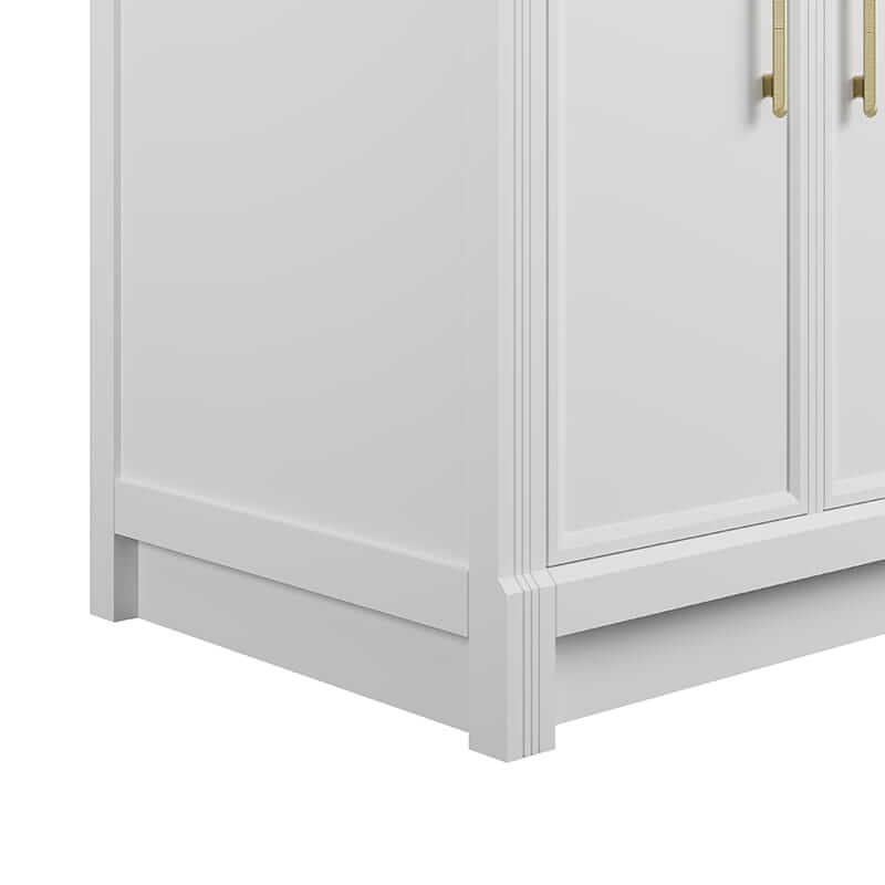 Bellshire 30 Inch Single Vanity in Bright White Base Up Close