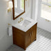 Bellshire 30 Inch Single Vanity in Honey Oak With Ethereal Noctis Silestone Top