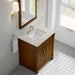 Bellshire 30 Inch Single Vanity in Honey Oak With Siberian Silestone Top